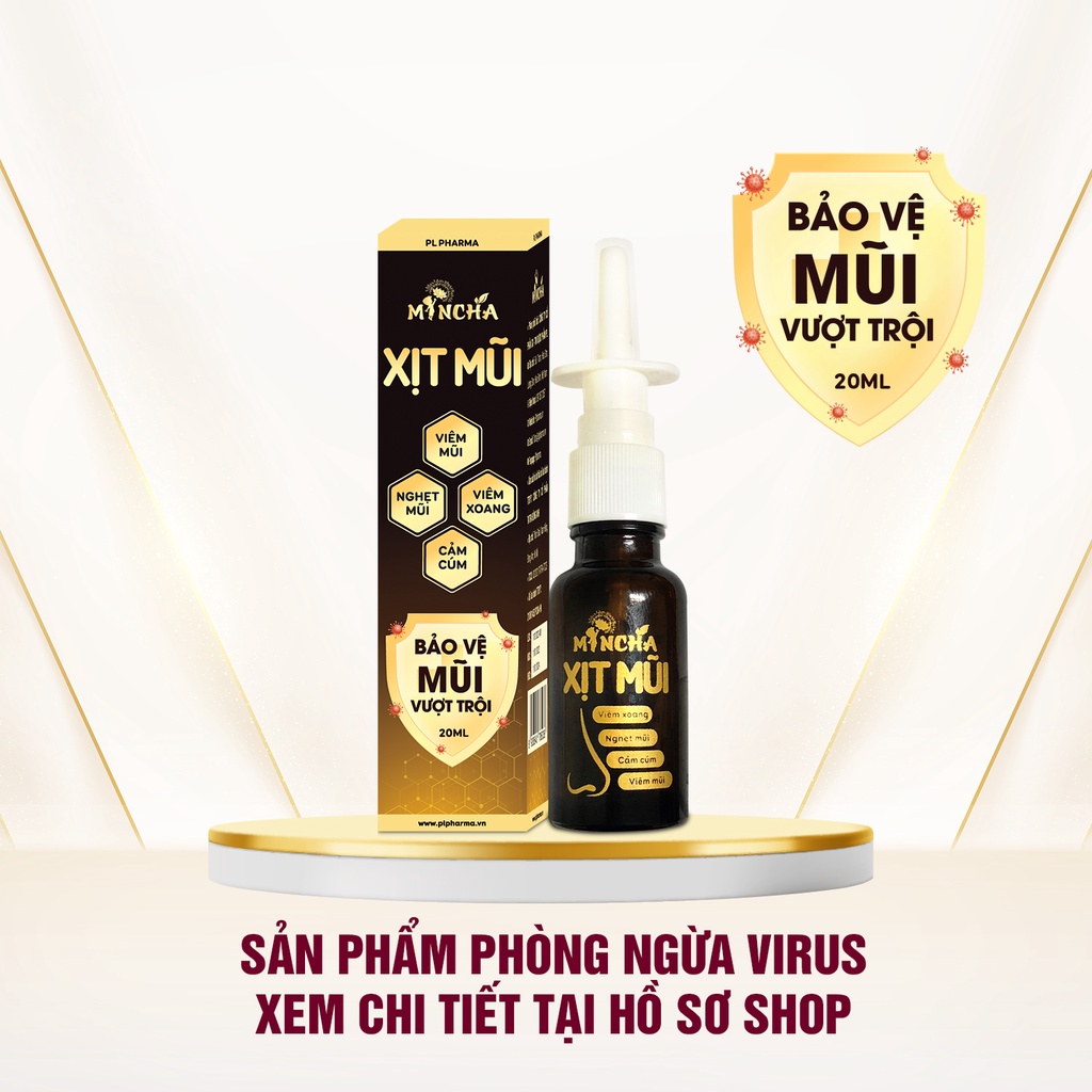 Xịt mũi Mincha ngừa viêm xoang, nghẹt mũi, chăm sóc mũi khỏi cảm cúm, viêm mũi 15ml