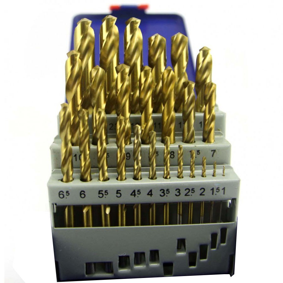Bộ 25 mũi khoan sắt 1mm-13mm C-Mart