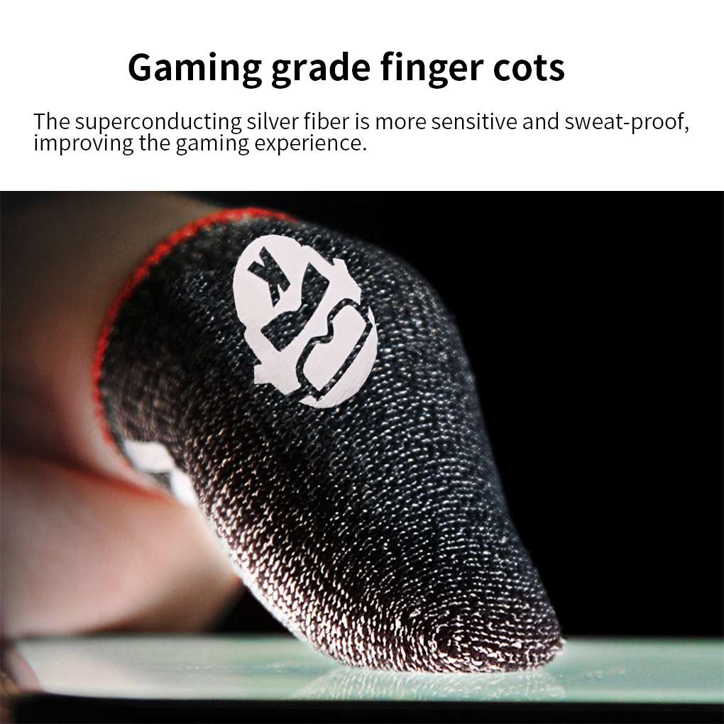 4pairs phone games sweat-proof finger sleeves with helmet logo thumbs cover anti-slip for touch screen game