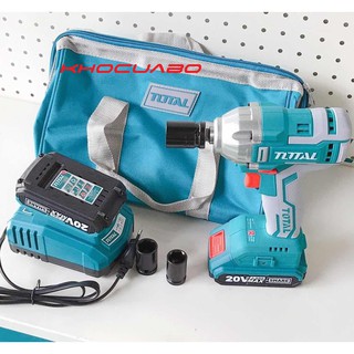 Máy siết bulong TOTAL TIWLI2001 pin Lithium 20V, động cơ không chổi than, dùng bắn/vặn/siết bu lông - chính hãng