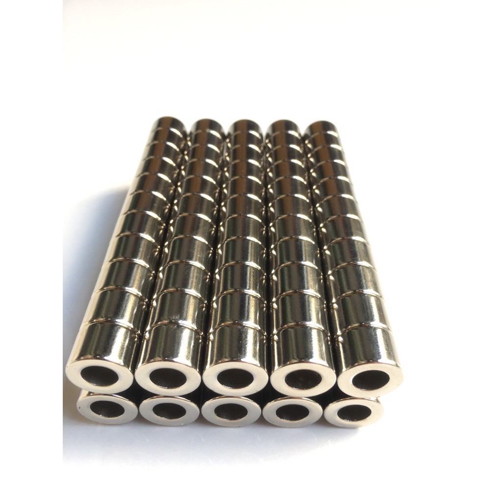 Nam Châm Đất Hiếm 15x10 lỗ thẳng 8mm