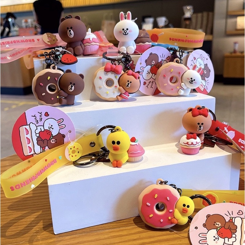 Móc khoá LINE FRIENDS cặp đôi bạn bè dễ thương