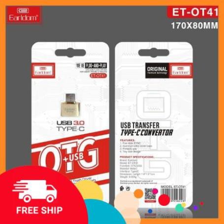 Cổng OTG Chuyển Đổi Từ Usb Type C sang USB 3.0 - Jack OTG Chính Hãng Earldom