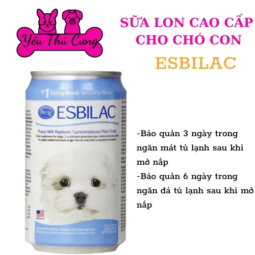 Sữa pha sẵn cho chó con Esbilac Liquid 325 ML.... YÊU THÚ CƯNG ĐĂK NÔNG