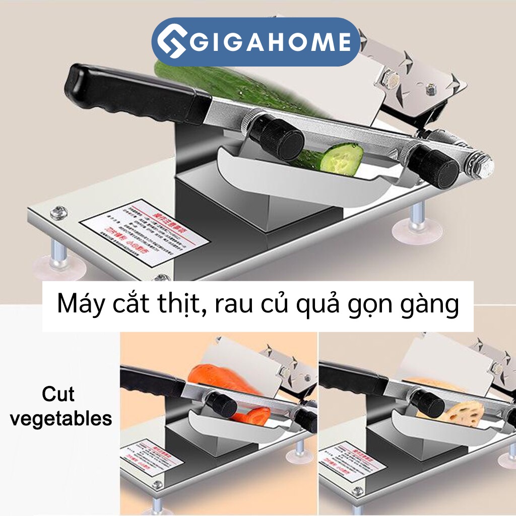 Máy Thái Thịt Đông Lạnh, Làm Bếp Đa Năng Loại Nhỏ GIGAHOME Có Thể Điều Chỉnh Độ Dày 9752