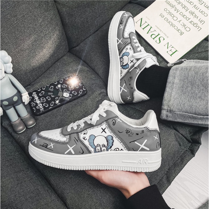 Giày Nam Custom Air Jordan Da Cao Cấp In Nhiệt Không Phai, Giày Sneaker Bản Trung Siêu Đẹp, Giày bearbrick