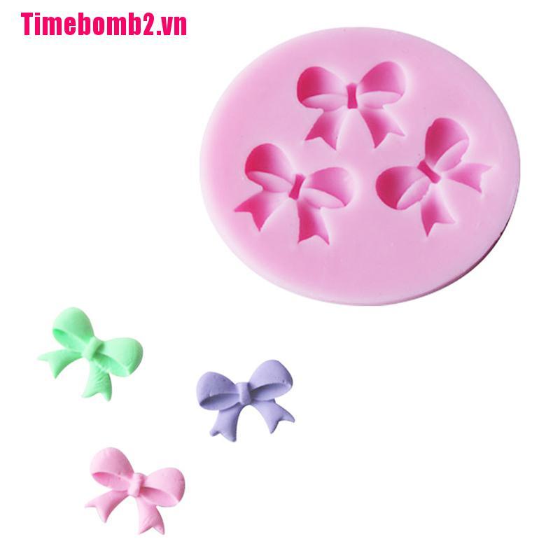 Khuôn Làm Bánh Chất Liệu Silicone Tự Làm Hình Nơ 3D