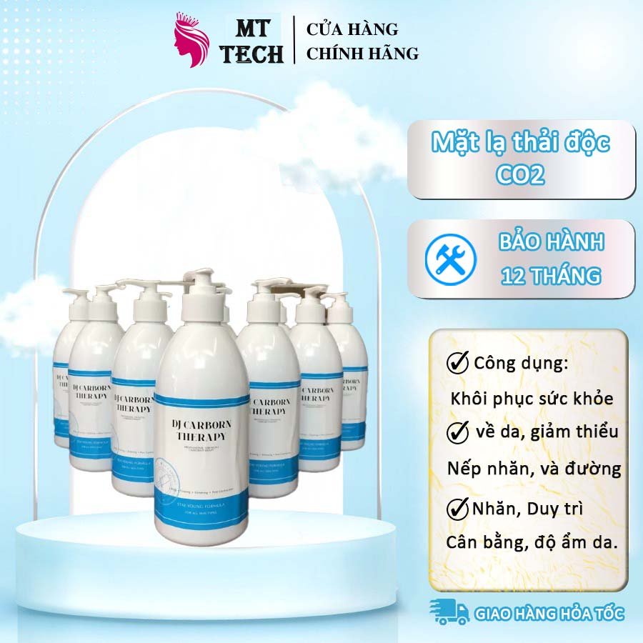 Mặt Nạ Thải Độc CO2 Chai Lớn 500ml Kèm 35 Mặt Nạ Giấy CO2