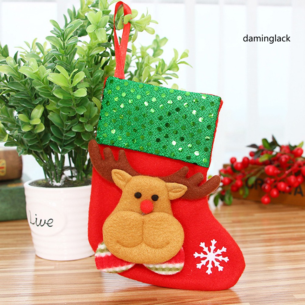 Vớ treo dùng trang trí cây thông Noel chủ đề Giáng Sinh dễ thương