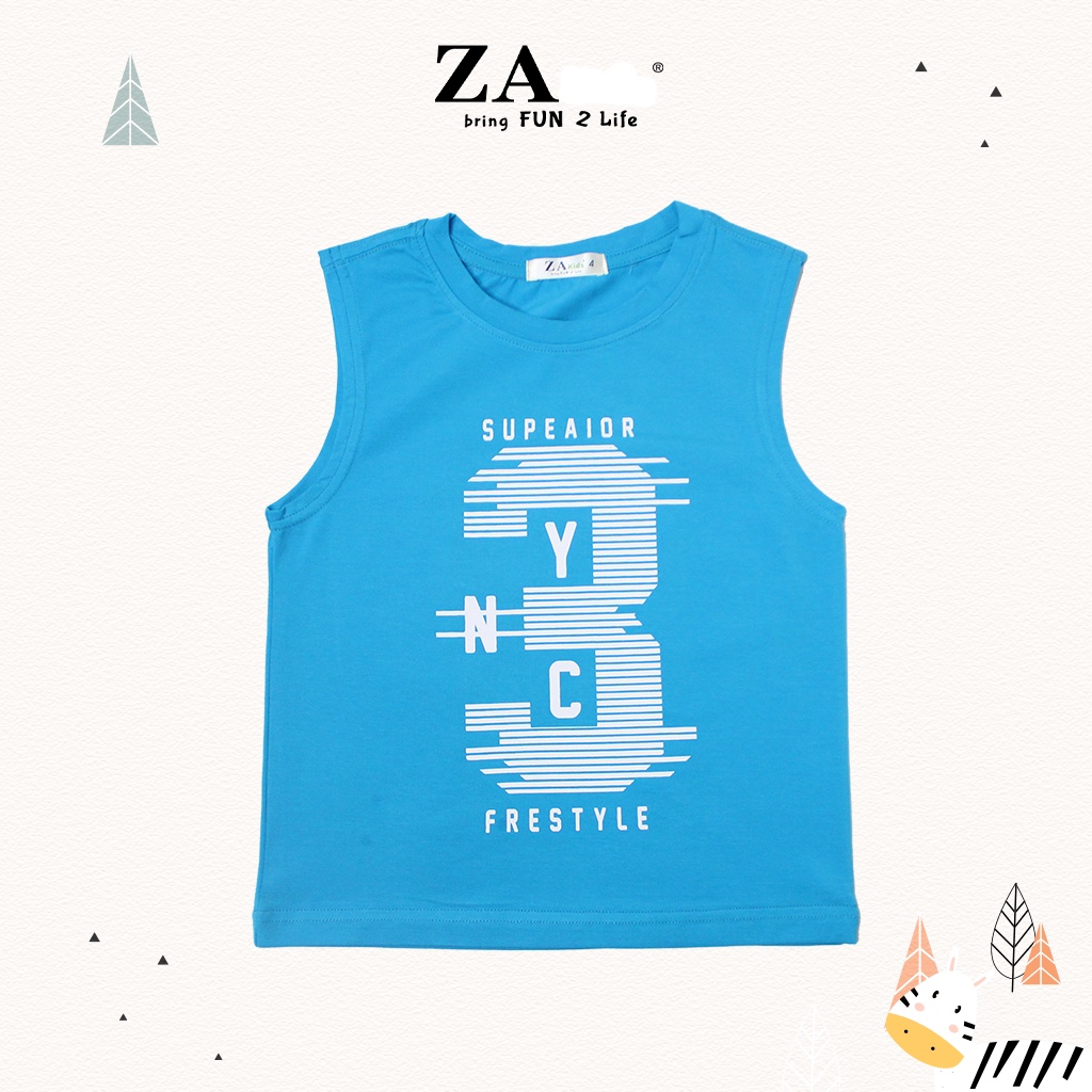 Áo Thun Sát Nách Bé Trai (2-14 Tuổi) ZAKids ZA22213ASN