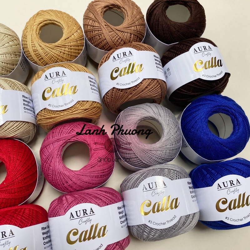 Sợi Calla #3 Crochet Thread Dành Cho Đan Móc Mùa Hè