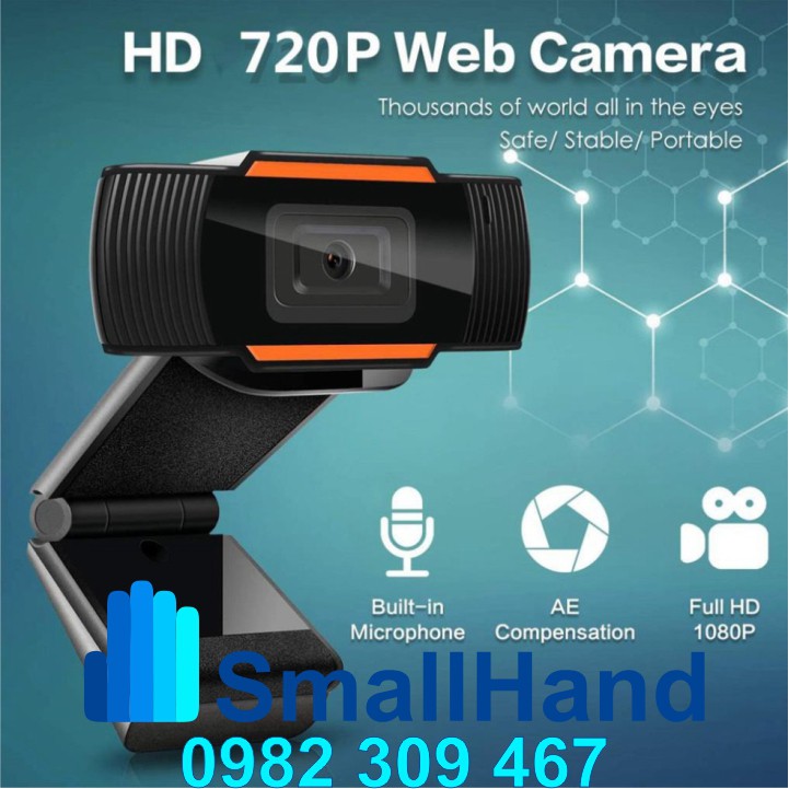 Webcam đế kẹp HD 1080P / 720P  siêu nét và Webcam cao cổ – Có Mic và đèn Led hỗ trợ học trực tuyến – Bảo hành 12 tháng