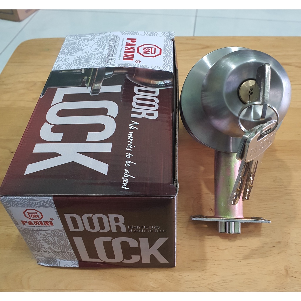 Khóa tay nắm tròn PASINI 9500SS màu trắng
