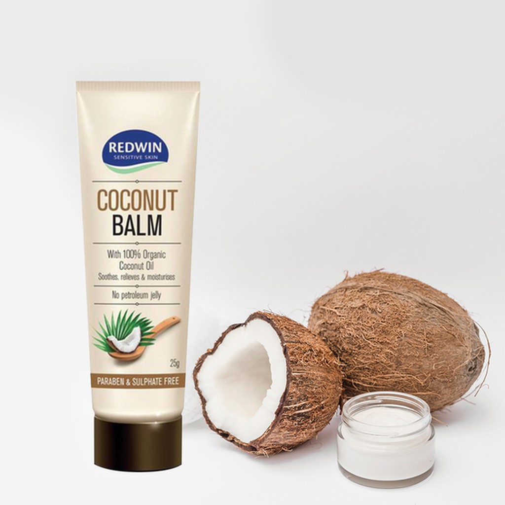 [CHÍNH HÃNG CÓ TEM] REDWIN Coconut Balm 25gr - Tinh Dầu Dừa Dưỡng Khô Môi, Nứt Môi.