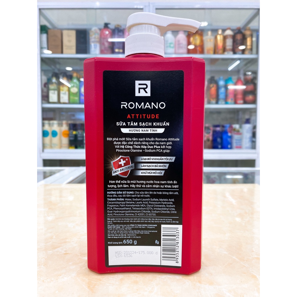 Dầu Gội - Sữa Tắm  Attitude Romano 650G Chính Hãng Công Ty