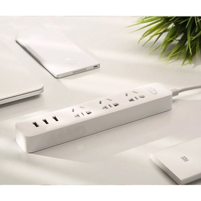 Ổ điện Xiaomi Power Strip tích hợp 3 cổng USB sạc nhanh 2.0, thích hợp tất cả các loại chân cắm