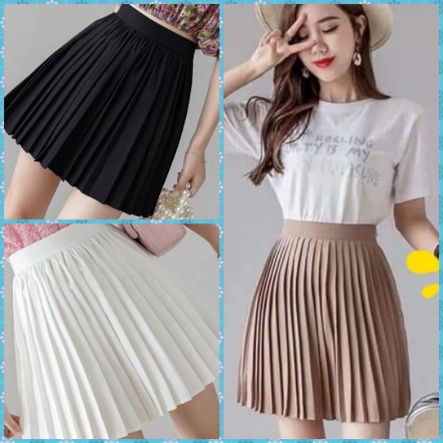 [Mã FASHIONT4WA2 giảm 10K đơn 50K] (Video ảnh thật) Chân váy xếp li (kèm lót)