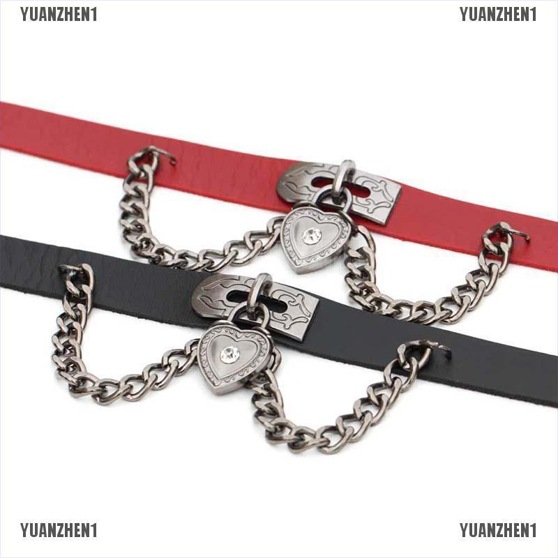 [YUANZHEN1] Vòng Cổ Choker Da Mặt Trái Tim Phong Cách Gothic Punk