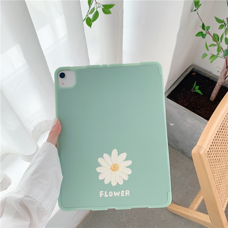 Bao da máy tính bảng in hình hoa cúc iPad AIR 2 3 10.5 Pro 2019 7th 10.2 inch iPad 2017 2018 9.7 Mini 5