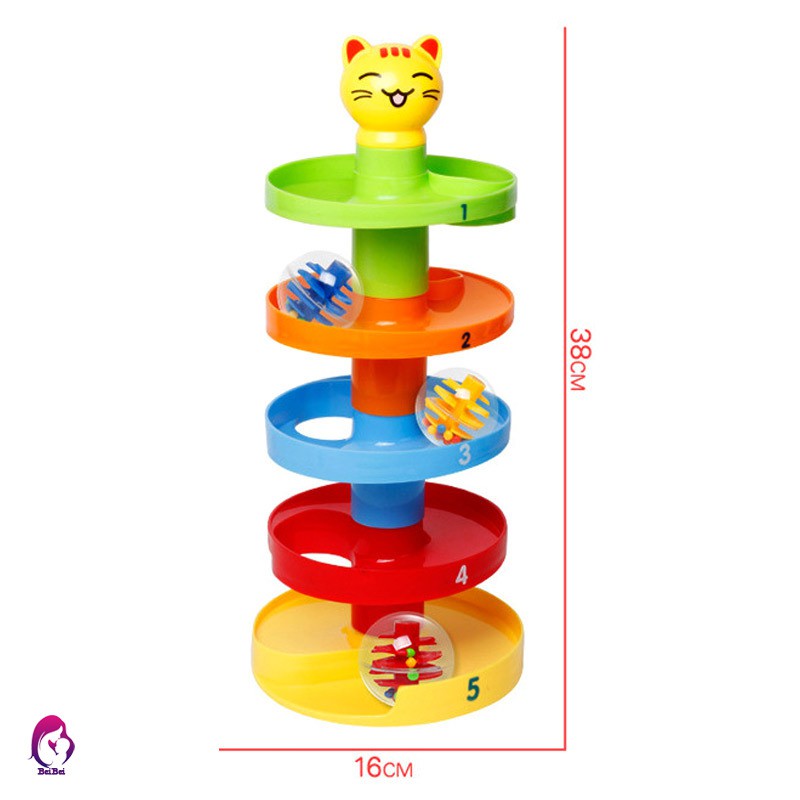 ♦♦ 5 Layer Ball Drop Roll Swirling Tower for Baby Toddler Development Educational Toys