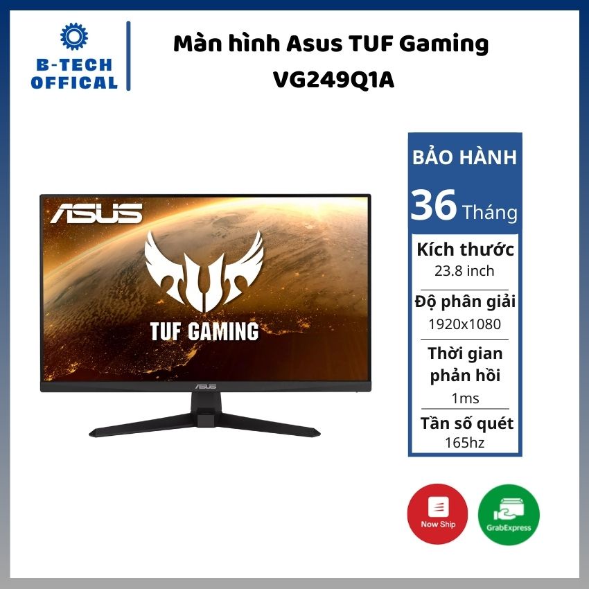 Màn hình Asus TUF Gaming VG249Q1A/ 23.8inch FHD/ IPS/ 165Hz/ 3Yrs - Hàng chính hãng bảo hành 36 tháng