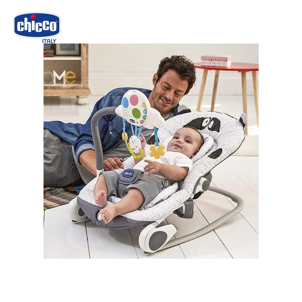 [Mã MKBC13 giảm 80k đơn 1 triệu] Ghế rung tự động 3 in 1 Chicco Balloon Gấu Trúc