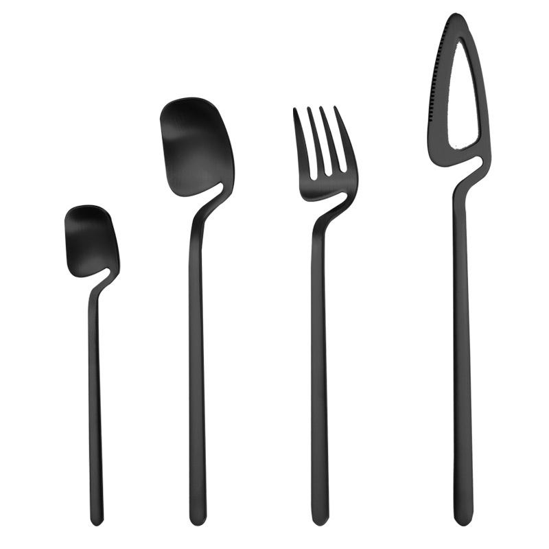 Bộ Muỗng Nĩa Bằng Thép Không Gỉ 304 Thiết Kế Độc Đáo Tiện Dụng