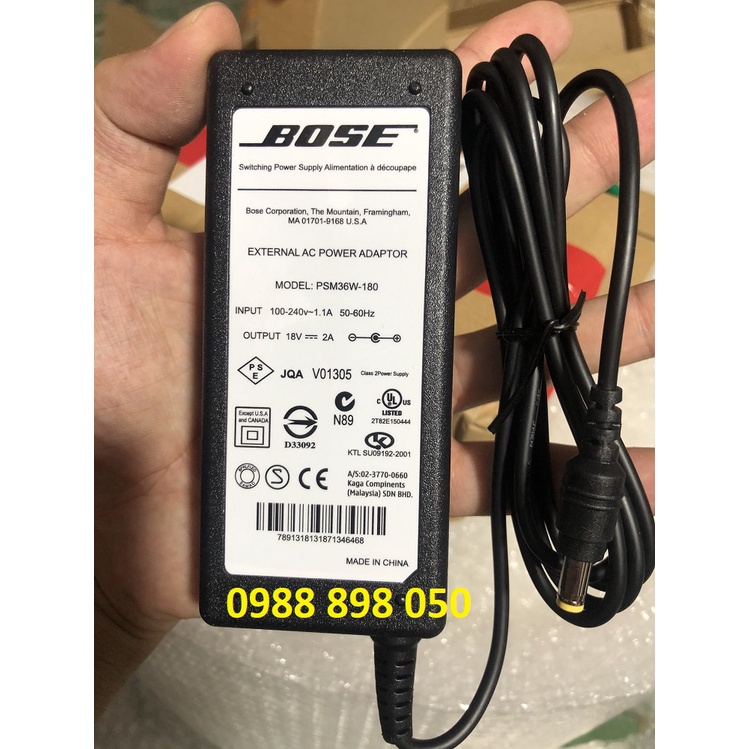 Sạc bose 18v 2a hàng cao cấp