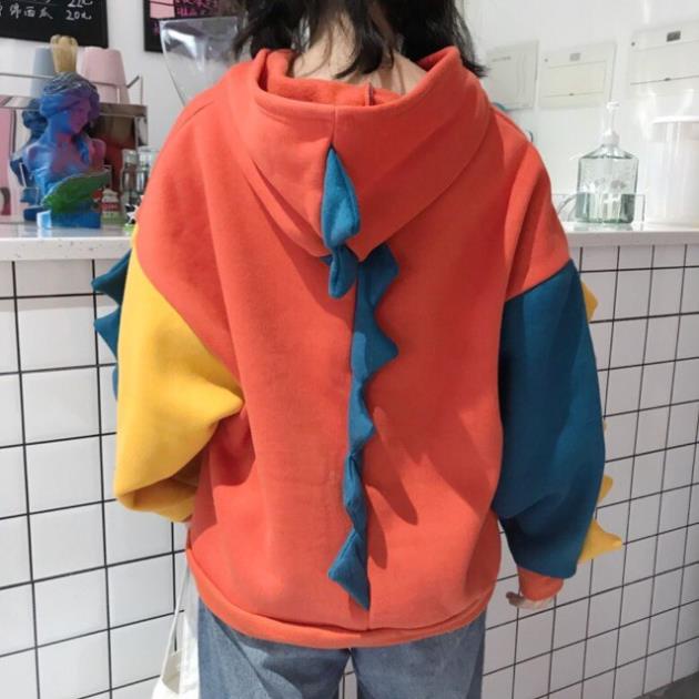 Áo Khoác Hoodie Chính Hãng unisex nam nữ chất nỉ lót bông dày dặn - HOODIE KHỦNG LONG siêu dễ thương