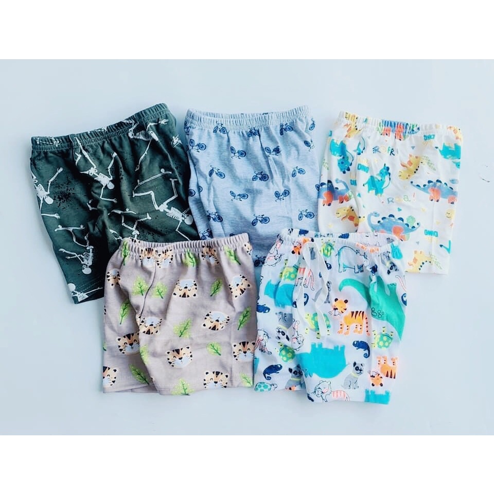 Quần Short Thun Nhiều Màu Mẫu Nhiên Bé Trai Size 1 - 5 Tuổi MINTSCLOSET  - QR8619