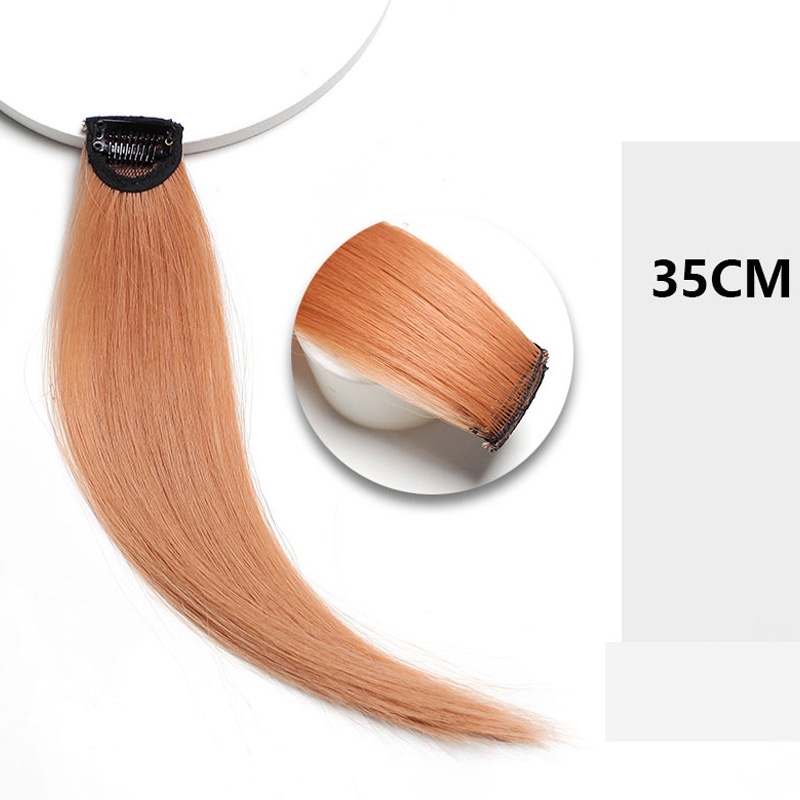 Tóc giả dạng kẹp kiểu dài thẳng nhiều màu sành điệu sợi tổng hợp chất lượng cao