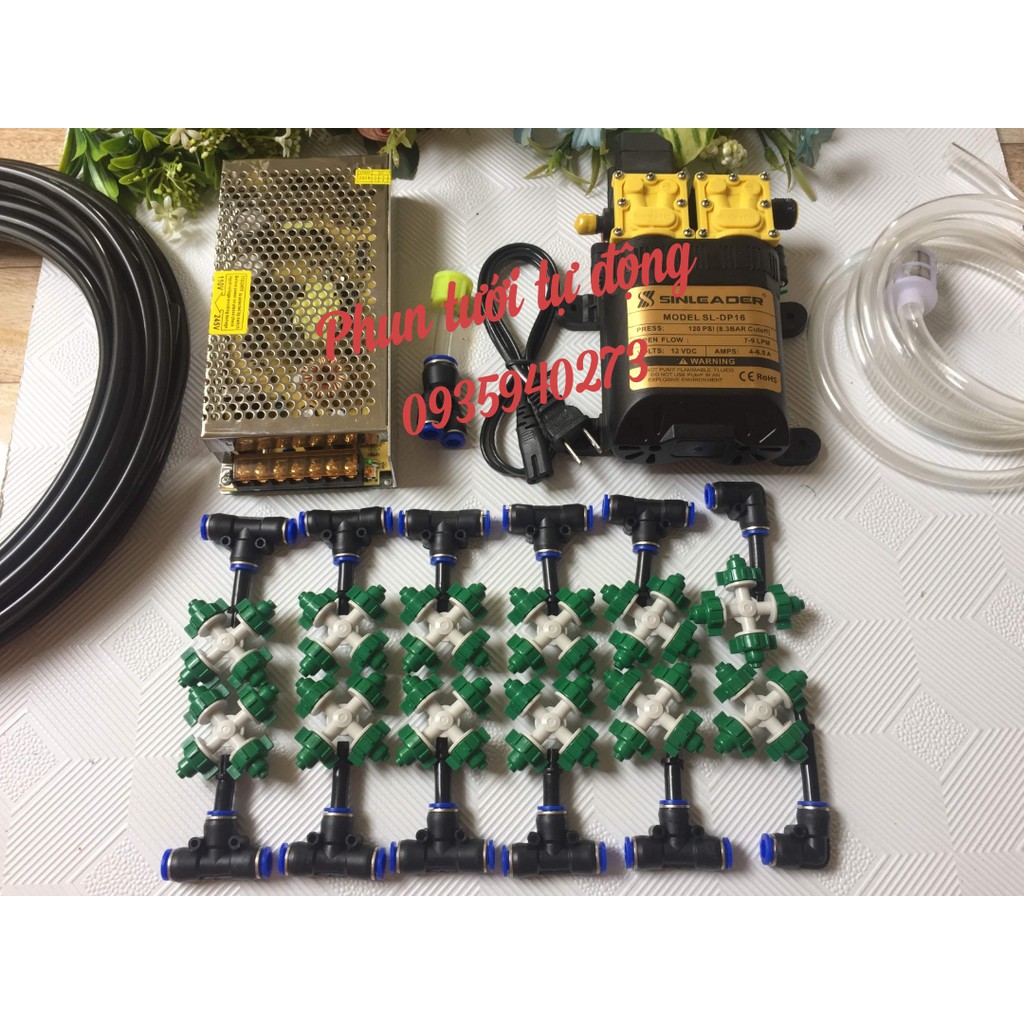 Bộ tưới lan 12 béc 4 hướng