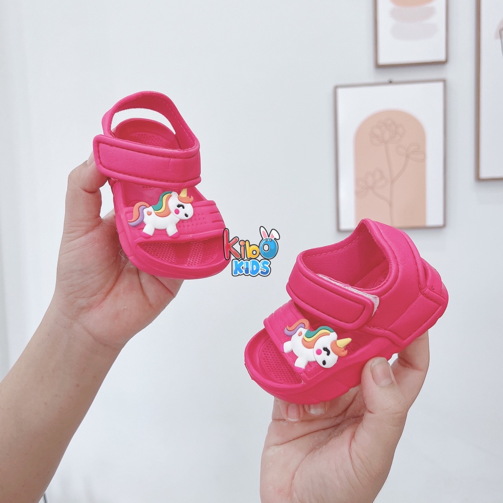 ￼￼Sandal Xốp Cho Bé Gái Siêu Nhẹ Siêu Bền Hoạ Tiết Ngựa Pony SA409