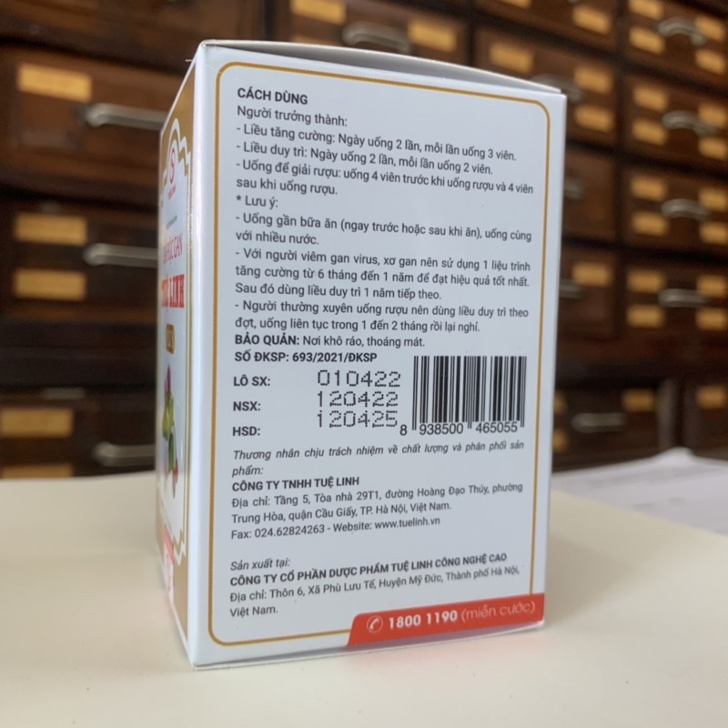 Giải Độc Gan Tuệ Linh Plus - Mới 2022 cải tiến - Hộp 60 viên - Bảo vệ & phục hồi gan, giảm men gan, Viêm gan virus