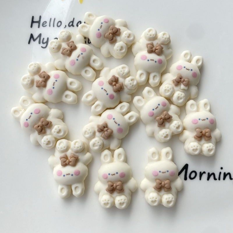 [Còn Hàng]kẹp Tóc Trang Trí Hình Gấu Và Thỏ Bằng Nhựa Resin Cho Điện Thoại Di Động [Giao Hàng Nhanh]