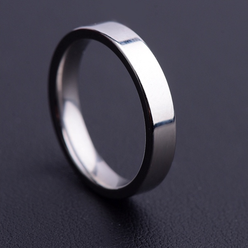 Nhẫn Nam Titatium Kiểu Trơn Đẳng Cấp Châu Âu Hai Bản To Và Nhỏ - Nhẫn Plain Ring