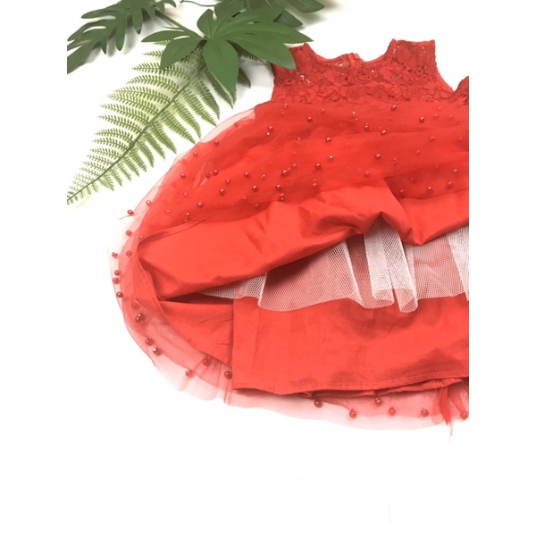 Váy đỏ dành cho bé gái 1 - 7 tuổi