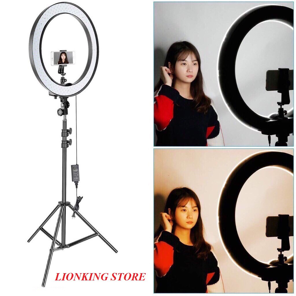 Đèn Livestream size 26 30 36 cm và chân 2m1 Hỗ Trợ Chụp Ảnh Make up Trang Điểm nhiều Chế Độ Sáng