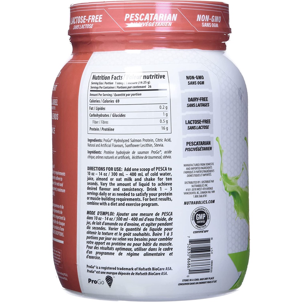 Whey Cá Hồi Whey Hydrolyzed Cá Hồi Tăng Cơ Bắp Nutrabolics Whey Protein  Pesca 1.1lbs 500 gram | Shopee Việt Nam