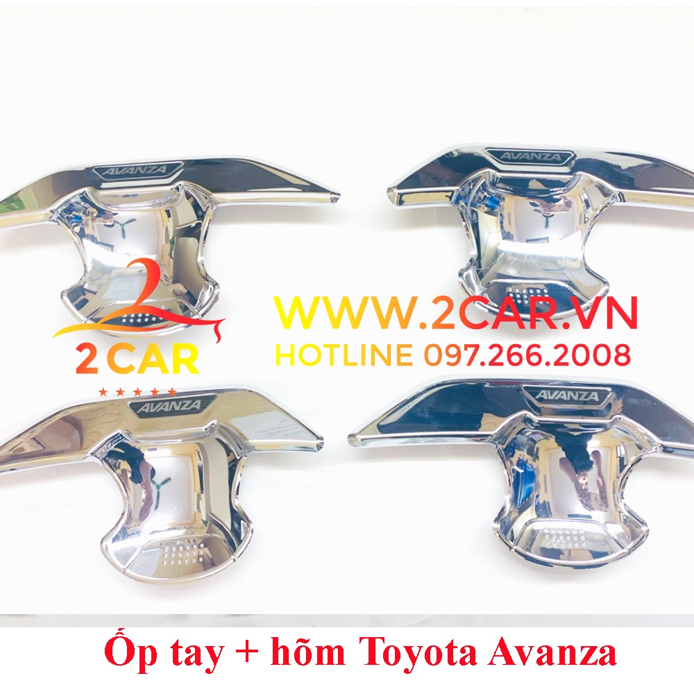 Ốp Tay nắm, Hõm Cửa Xe TOYOTA AVANZA 2022 2023 Mạ Crom cao cấp