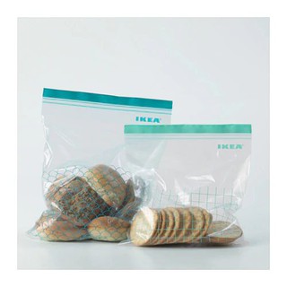 Set 30 túi zip lock xanh chính hãng IKEA an toàn đựng thực phẩm