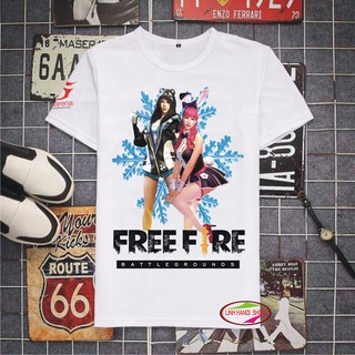 Áo thun Free Fire - gấu trúc + thỏ ngọc