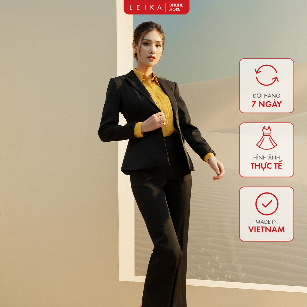 Áo vest xếp ly trang trí cửa tay LEIKA
