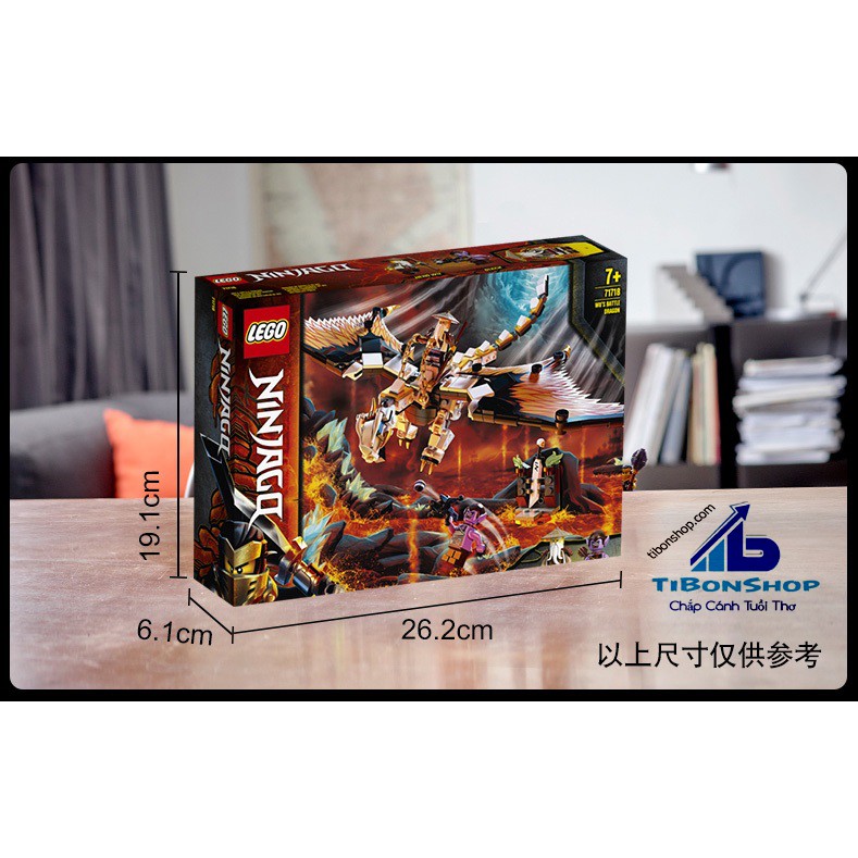 MG208 Lắp ghép Ninjago Rồng chiến đấu của sư phụ Wu - Đồ chơi Xếp hình Mô hình Ninja Wu's Battle Dragon