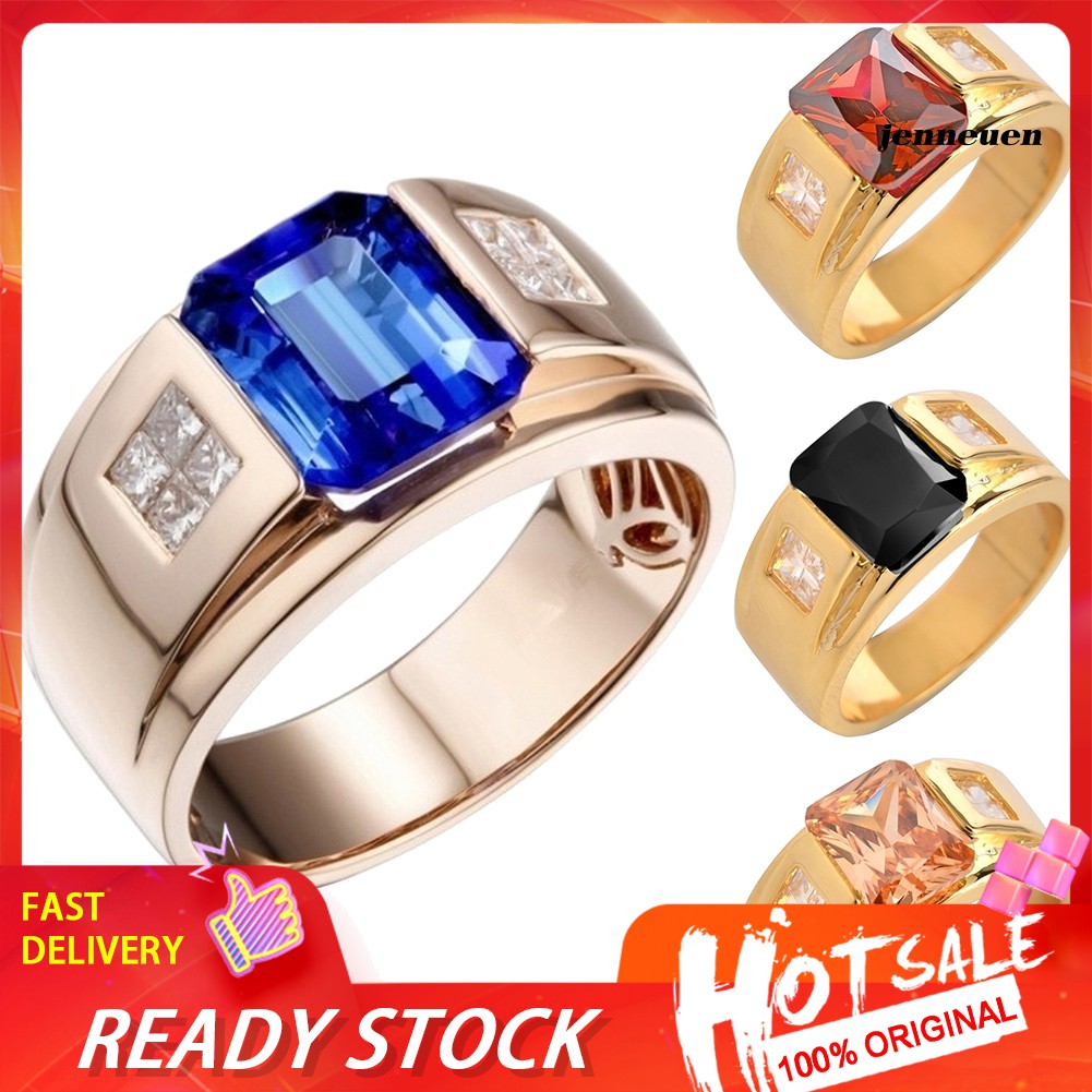 Nhẫn đính đá bằng hợp kim thời trang cho nam