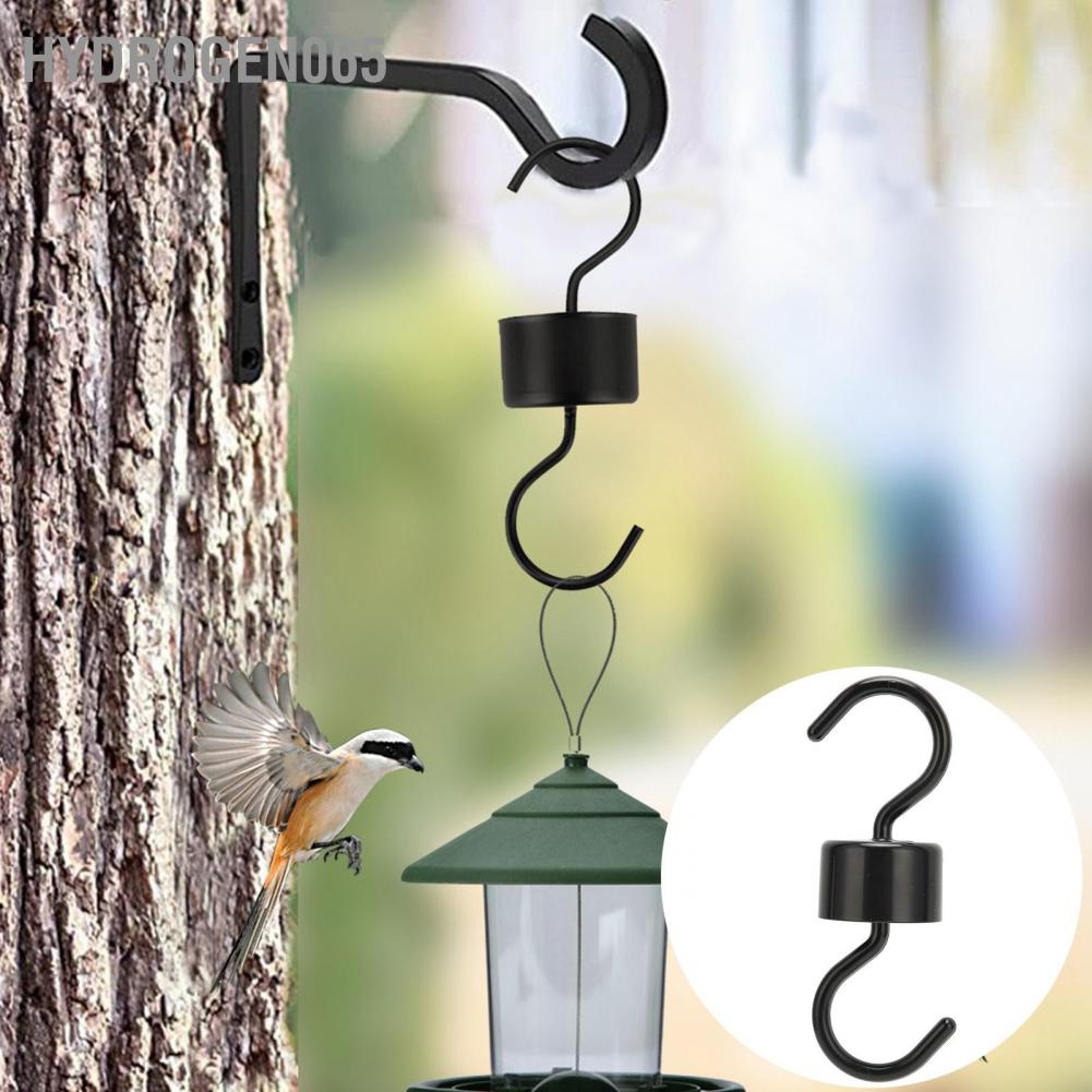 Hydrogen065 5Pcs Bird Feeder Hooks Black ABS Sturdy Easy Install Beautiful Ant Prevention for Garden