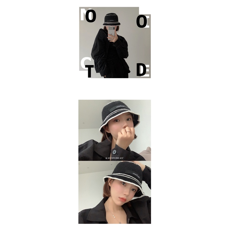 Mũ Bucket Đan Tay Phong Cách Hàn Quốc Cho Nam Nữ