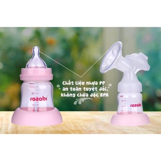 Combo máy hút sữa điện đôi Rozabi compact/ Basic Plus và áo hút sữa rảnh tay