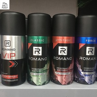 Xịt khử mùi toàn thân Romano 150ml