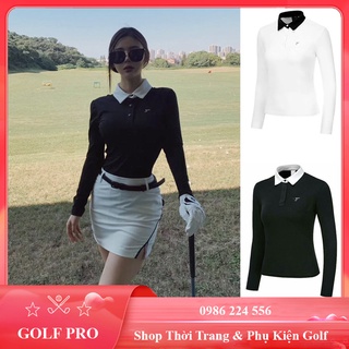 Áo golf nữ dài tay áo thể thao co dãn nhanh khô ôm người phong cách thời thượng AM007